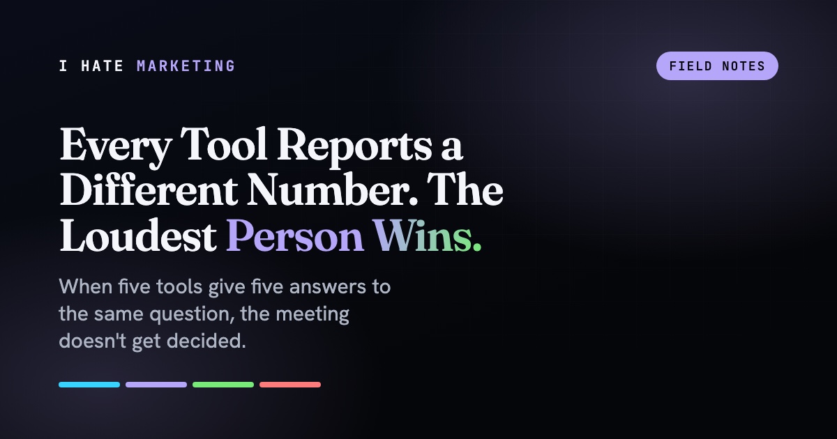 Every Tool Reports a Different Number. The Loudest Person Wins.