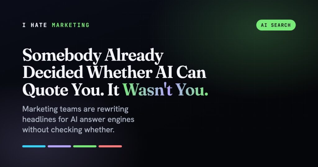 Somebody Already Decided Whether AI Can Quote You. It Wasn’t You.
