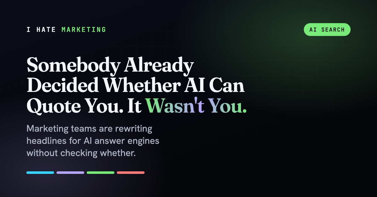 Somebody Already Decided Whether AI Can Quote You. It Wasn’t You.